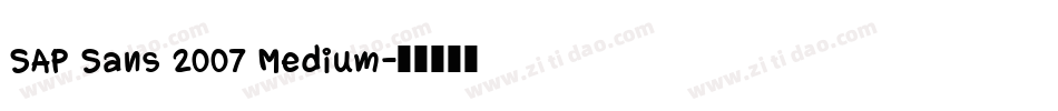 SAP Sans 2007 Medium字体转换